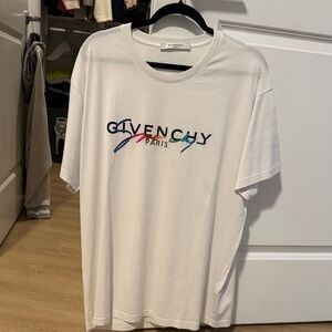 Givenchy Classic Rainbow Logotype Tee White